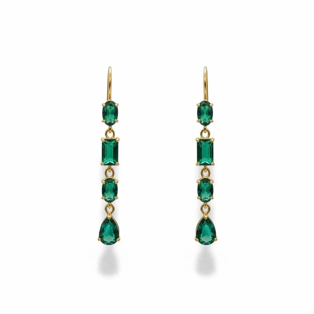 NEW R.H. MACY & CO. FINE JEWELRY women's fine jewelry lab-grown quartz drop earr